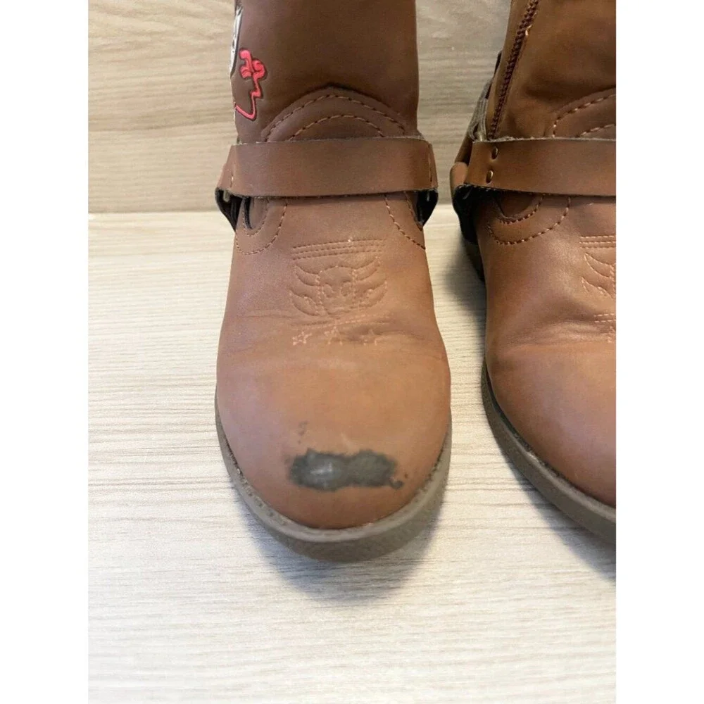 Disney Pixar Toy Story Woody & Forky Kids Cowboy Boots Brown Size 11 Western Zip